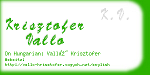 krisztofer vallo business card